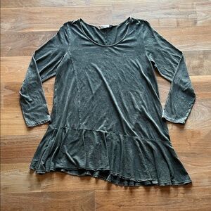 Elegant Dark Green/Gray Women's Top